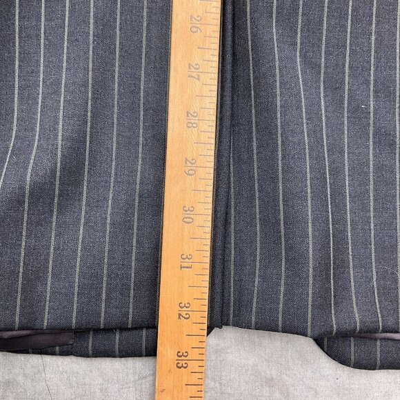 Hickey Freeman Blazer Men 42L Gray Pinstripe Wool Madison Classic Career USA VTG - Picture 8 of 13